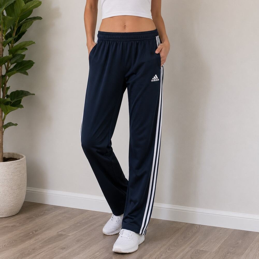 Adidas Navy Climalite Tiro 23 Track Pants White Stripe Sz M
